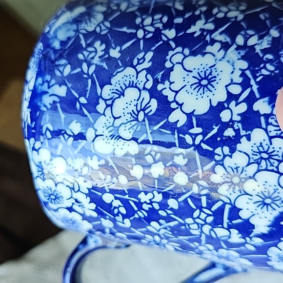 Blue Floral Ceramic Watering Can - Picture 9 of 9